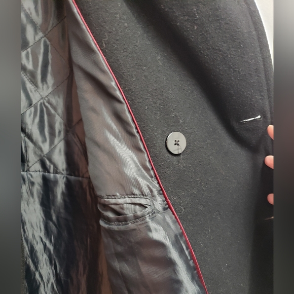 Merona - black wool mix P-coat - M - Picture 7 of 8